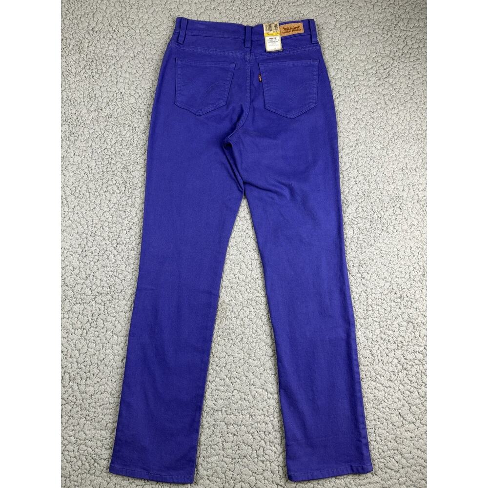 Levi’s Perfectly Slimming 512 Straight Leg Jeans Womens 6 Purple 28X32 Vintage - Picture 6 of 9